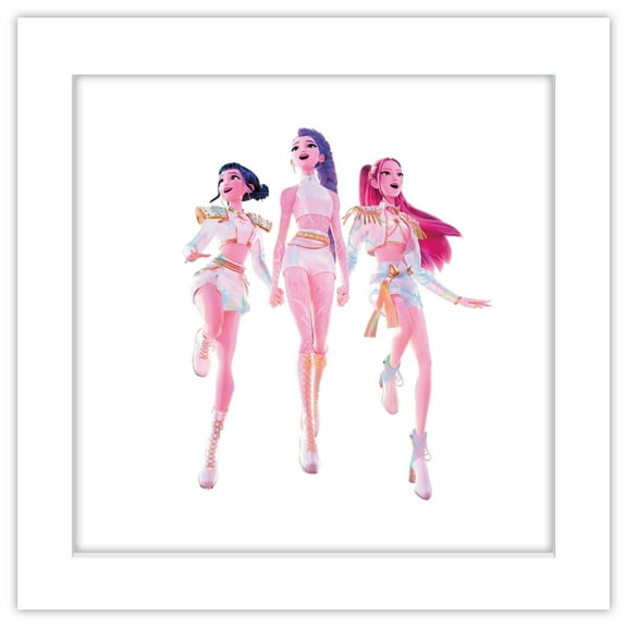 Gallery Pops Netflix KPop Demon Hunters (2025) - Huntrix Glam Wall Art, White Framed Version