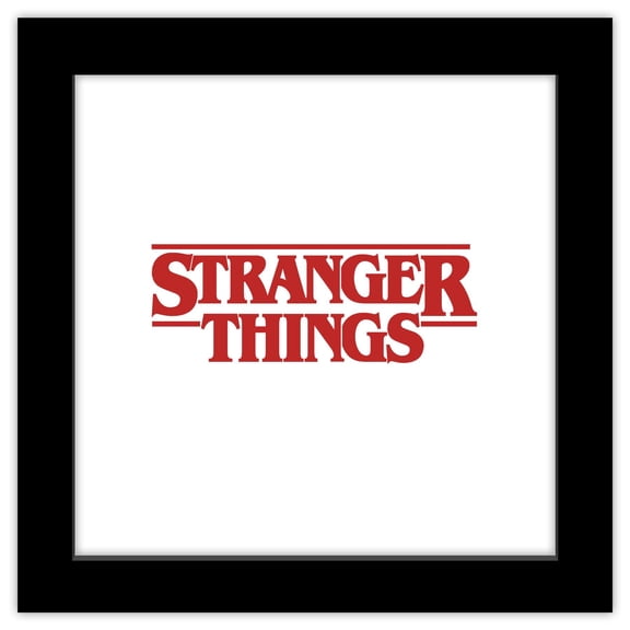 Gallery Pops Netflix Stranger Things - Logo Wall Art, Black Framed Version, 12" x 12"