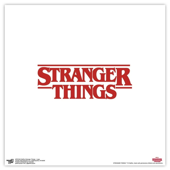 Gallery Pops Netflix Stranger Things - Logo Wall Art, Unframed Version, 12" x 12"