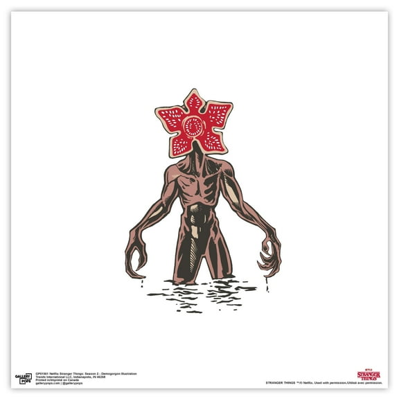 Gallery Pops Netflix Stranger Things: Season 2 - Demogorgon Illustration Wall Art, Unframed Version, 12" x 12"
