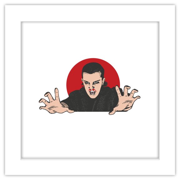 Gallery Pops Netflix Stranger Things: Season 2 - Eleven Powers Wall Art, White Framed Version, 12" x 12"