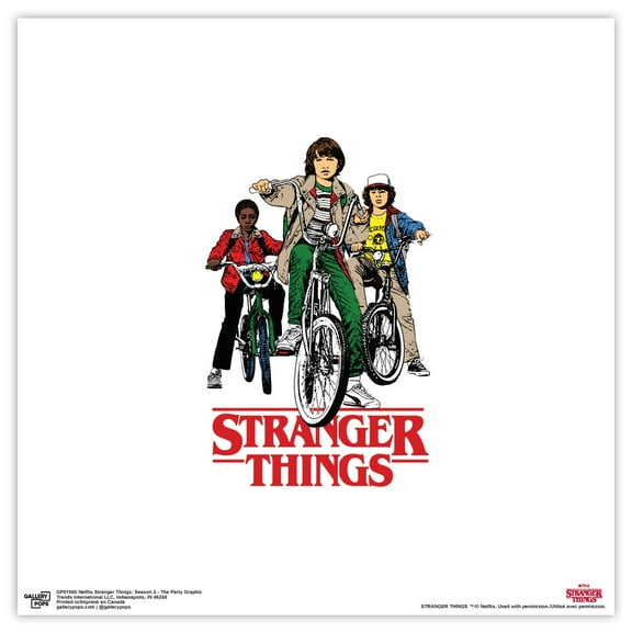 Gallery Pops Netflix Stranger Things: Season 2 - The Party Graphic Wall Art, Unframed Version, 12" x 12"