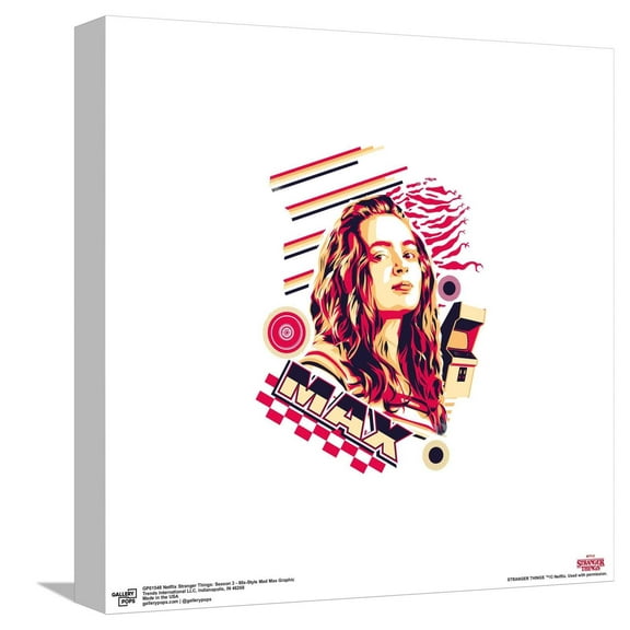 Gallery Pops Netflix Stranger Things: Season 3 - 80s-Style Mad Max Canvas Wall Art, Unframed Version, 12" x 12"