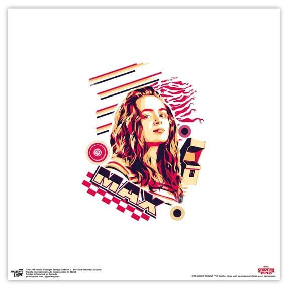 Gallery Pops Netflix Stranger Things: Season 3 - 80s-Style Mad Max Wall Art, Unframed Version, 12" x 12"