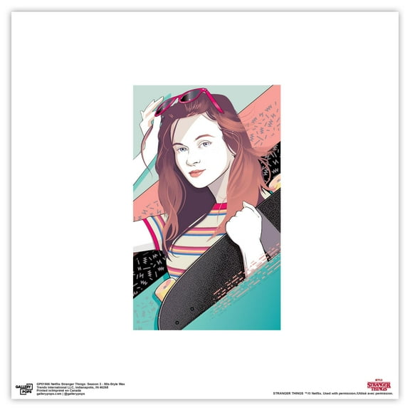 Gallery Pops Netflix Stranger Things: Season 3 - 80s-Style Max Wall Art, Unframed Version, 12" x 12"
