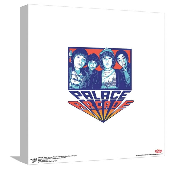 Gallery Pops Netflix Stranger Things: Season 3 - Palace Arcade Graphic Canvas Wall Art, Unframed Version, 12" x 12"