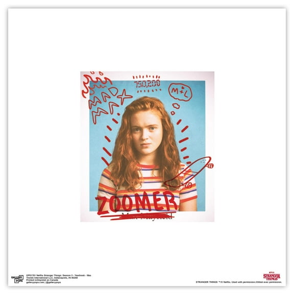 Gallery Pops Netflix Stranger Things: Season 3 - Yearbook - Max Wall Art, Unframed Version, 12" x 12"