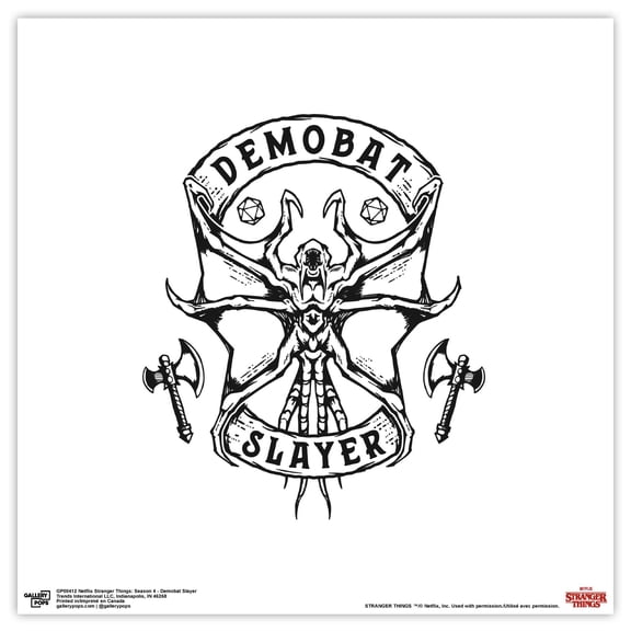 Gallery Pops Netflix Stranger Things: Season 4 - Demobat Slayer Wall Art, Unframed Version, 12" x 12"