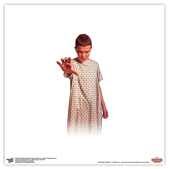 Gallery Pops Netflix Stranger Things: Season 4 - Eleven Hospital Gown Wall Art, Unframed Version, 12" x 12"