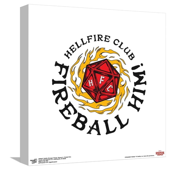 Gallery Pops Netflix Stranger Things: Season 4 - Fireball Him Canvas Wall Art, Unframed Version, 12" x 12"