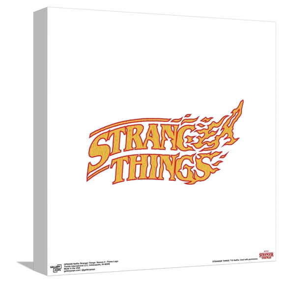 Gallery Pops Netflix Stranger Things: Season 4 - Flame Logo Canvas Wall Art, Unframed Version, 12" x 12"