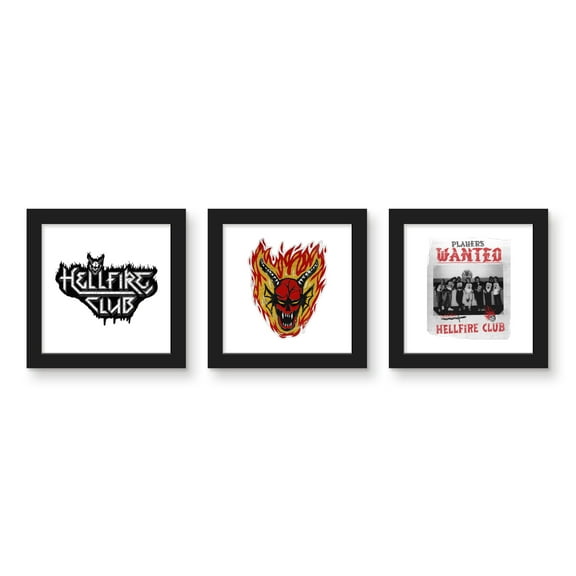 Gallery Pops Netflix Stranger Things: Season 4 - Hellfire Club Wall Art Bundle (3-Pack)