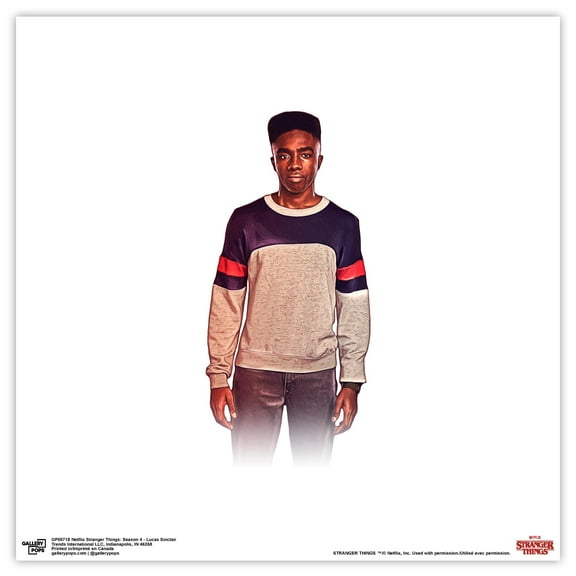 Gallery Pops Netflix Stranger Things: Season 4 - Lucas Sinclair Wall Art, Unframed Version, 12" x 12"