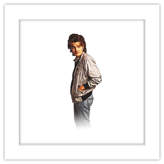 Gallery Pops Netflix Stranger Things: Season 4 - Steve Harrington Wall Art, White Framed Version, 12" x 12"