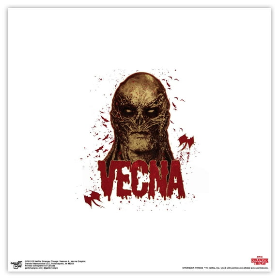 Gallery Pops Netflix Stranger Things: Season 4 - Vecna Graphic Wall Art, Unframed Version, 12" x 12"