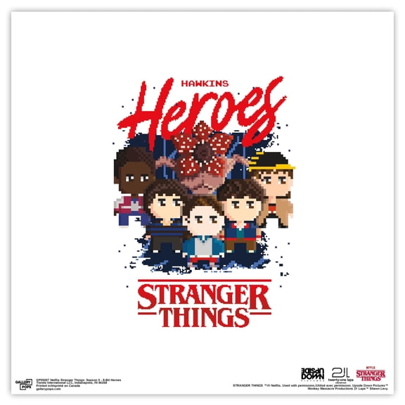 Gallery Pops Netflix Stranger Things: Season 5 (2025) - 8-Bit Heroes Wall Art