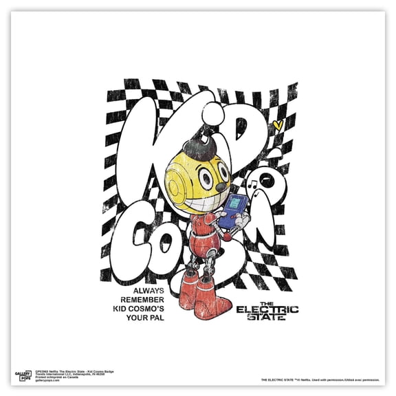 Gallery Pops Netflix The Electric State - Kid Cosmo Badge Wall Art, Unframed Version, 12" x 12"