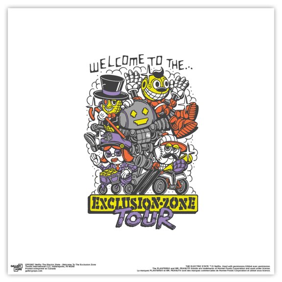 Gallery Pops Netflix The Electric State - Welcome To The Exclusion Zone Wall Art, Unframed Version, 12" x 12"