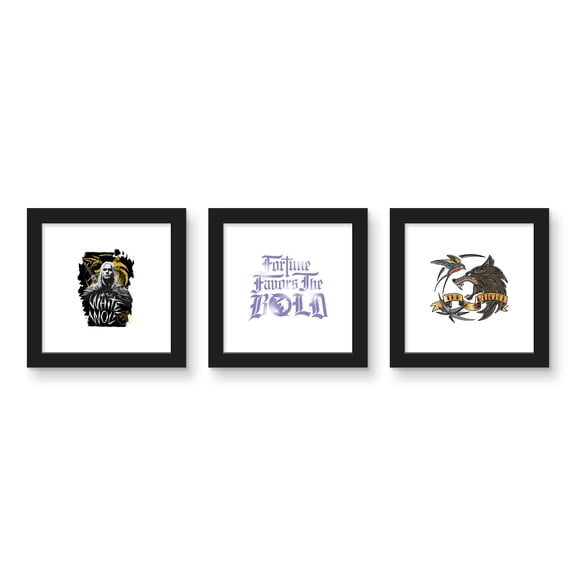 Gallery Pops Netflix The Witcher: Season 3 - White Wolf Wall Art Bundle (3-Pack)