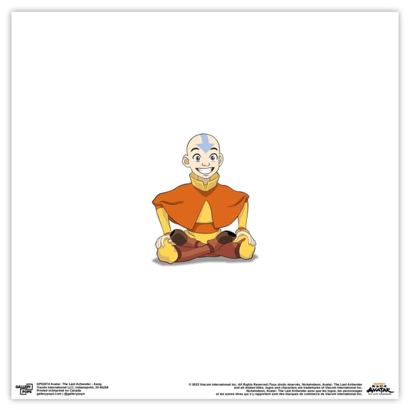 Gallery Pops Nickelodeon Avatar: The Last Airbender - Aang Wall Art, Unframed Version, 12" x 12"