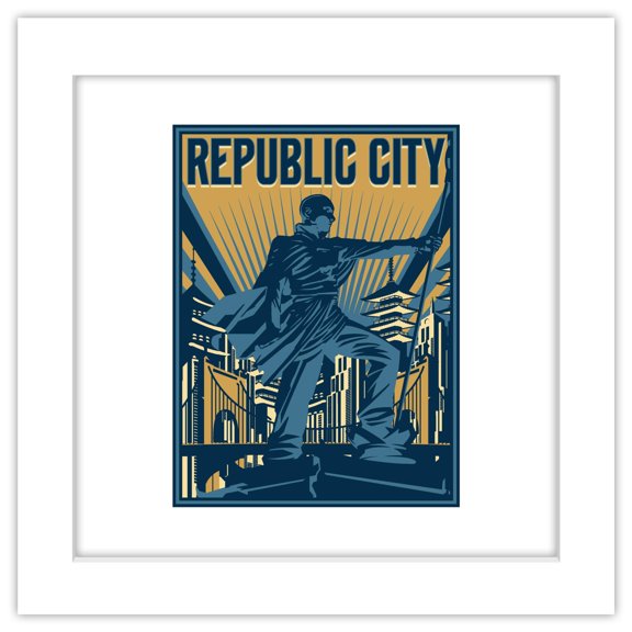 Gallery Pops Nickelodeon Avatar: The Legend of Korra - Republic City Wall Art, White Framed Version, 12" x 12"