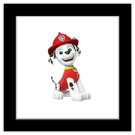 Gallery Pops Nickelodeon PAW Patrol - Marshall Wall Art, Black Framed Version, 12" x 12"