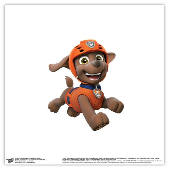 Gallery Pops Nickelodeon PAW Patrol - Zuma Wall Art, Unframed Version, 12" x 12"
