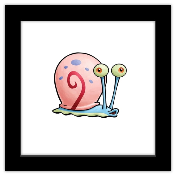 Gallery Pops Nickelodeon SpongeBob SquarePants - Gary Wall Art, Black Framed Version, 12" x 12"