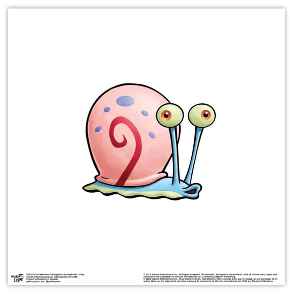 Gallery Pops Nickelodeon SpongeBob SquarePants - Gary Wall Art, Unframed Version, 12" x 12"