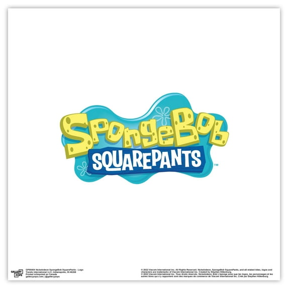 Gallery Pops Nickelodeon SpongeBob SquarePants - Logo Wall Art, Unframed Version, 12" x 12"