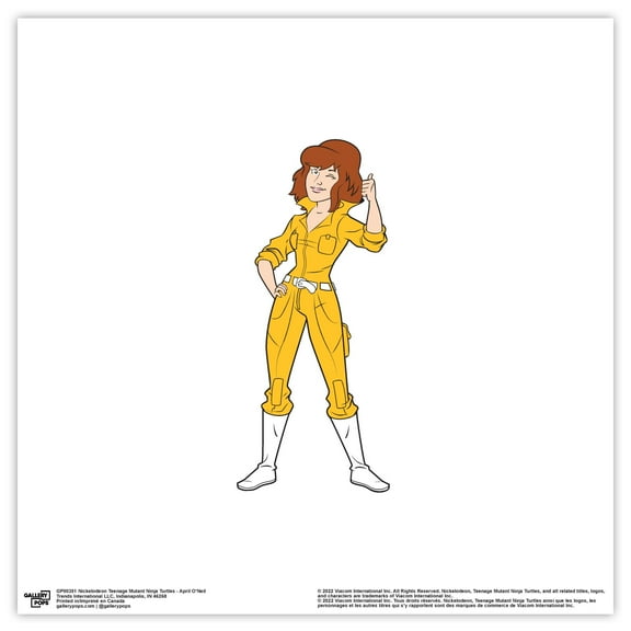 Gallery Pops Nickelodeon Teenage Mutant Ninja Turtles - April O'Neil Wall Art, Unframed Version, 12" x 12"