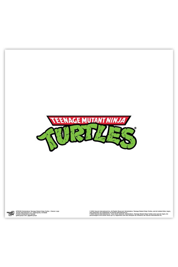 Gallery Pops Nickelodeon Teenage Mutant Ninja Turtles - Classic Logo Wall Art, Unframed Version, 12" x 12"