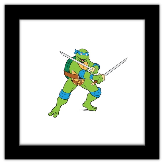 Gallery Pops Nickelodeon Teenage Mutant Ninja Turtles - Leonardo Wall Art, Black Framed Version, 12" x 12"