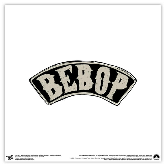 Gallery Pops Nickelodeon Teenage Mutant Ninja Turtles: Mutant Mayhem - Bebop Typography Wall Art, Unframed Version, 12" x 12"