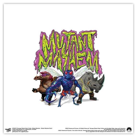 Gallery Pops Nickelodeon Teenage Mutant Ninja Turtles: Mutant Mayhem - Mutant Mayhem Patch Wall Art, Unframed Version, 12" x 12"