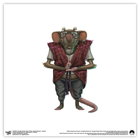 Gallery Pops Nickelodeon Teenage Mutant Ninja Turtles: Mutant Mayhem - Splinter Wall Art, Unframed Version, 12" x 12"