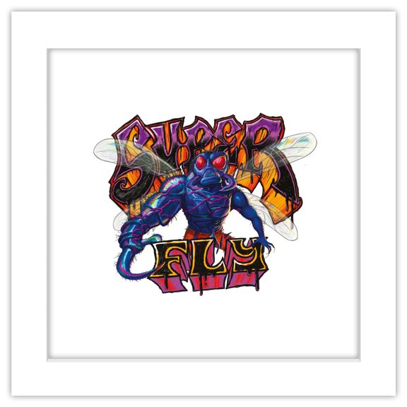 Gallery Pops Nickelodeon Teenage Mutant Ninja Turtles: Mutant Mayhem - Superfly Patch Wall Art, White Framed Version, 12" x 12"