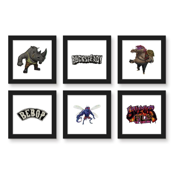 Gallery Pops Nickelodeon Teenage Mutant Ninja Turtles: Mutant Mayhem - Villains Character Wall Art Bundle (6-Pack)