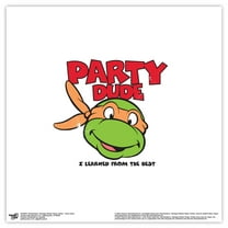 Gallery Pops Nickelodeon Teenage Mutant Ninja Turtles - Party Dude Wall Art, Unframed Version, 12" x 12"