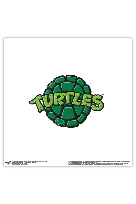 Gallery Pops Nickelodeon Teenage Mutant Ninja Turtles - Turtle Shell Logo Wall Art, Unframed Version, 12" x 12"
