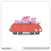 Gallery Pops Peppa Pig - Family Red Car Wall Art