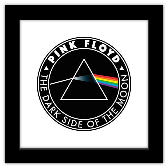 Gallery Pops Pink Floyd - Dark Side of the Moon Wall Art, Black Framed Version, 12" x 12"