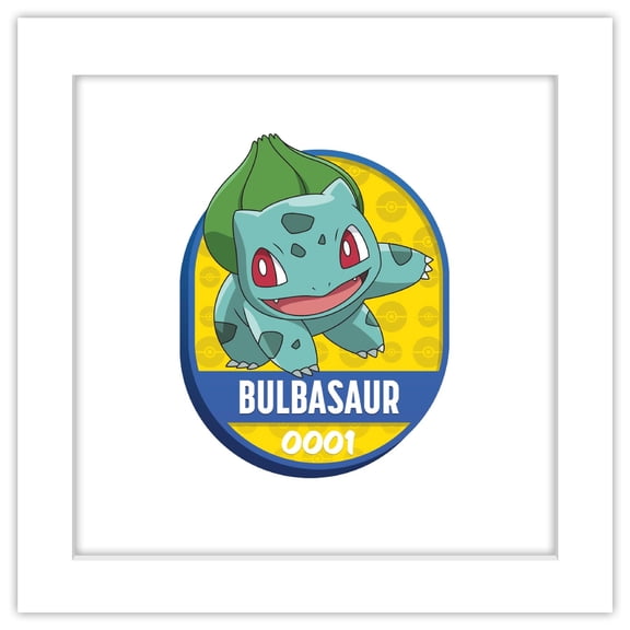 Gallery Pops® Pokémon - All-Time Favorites #0001 Bulbasaur Wall Art, White Framed Version