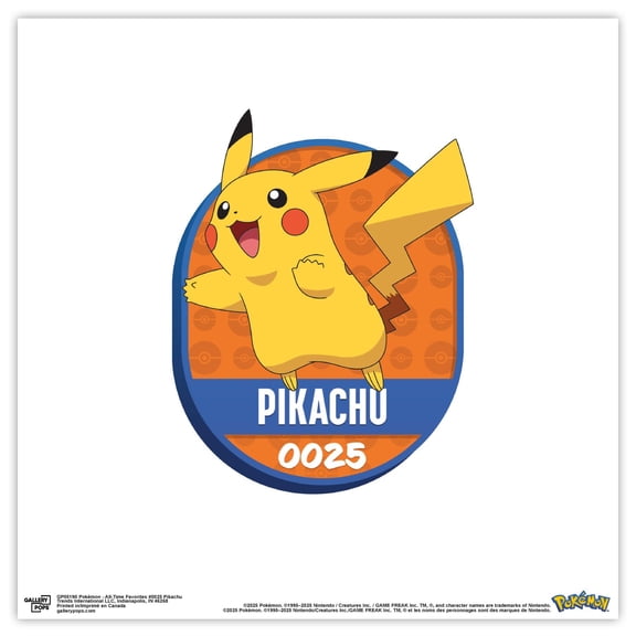 Gallery Pops Pokémon - All-Time Favorites #0025 Pikachu Wall Art
