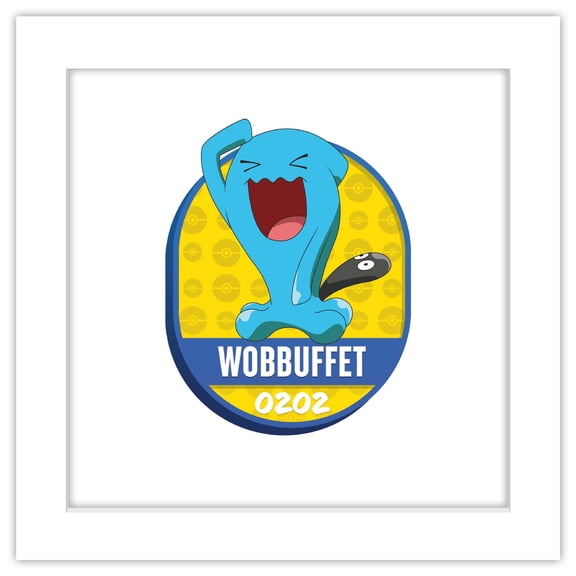 Gallery Pops® Pokémon - All-Time Favorites #0202 Wobbuffet Wall Art, White Framed Version