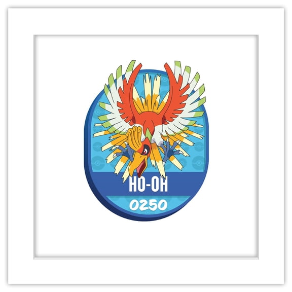 Gallery Pops® Pokémon - All-Time Favorites #0250 Ho-Oh Wall Art, White Framed Version