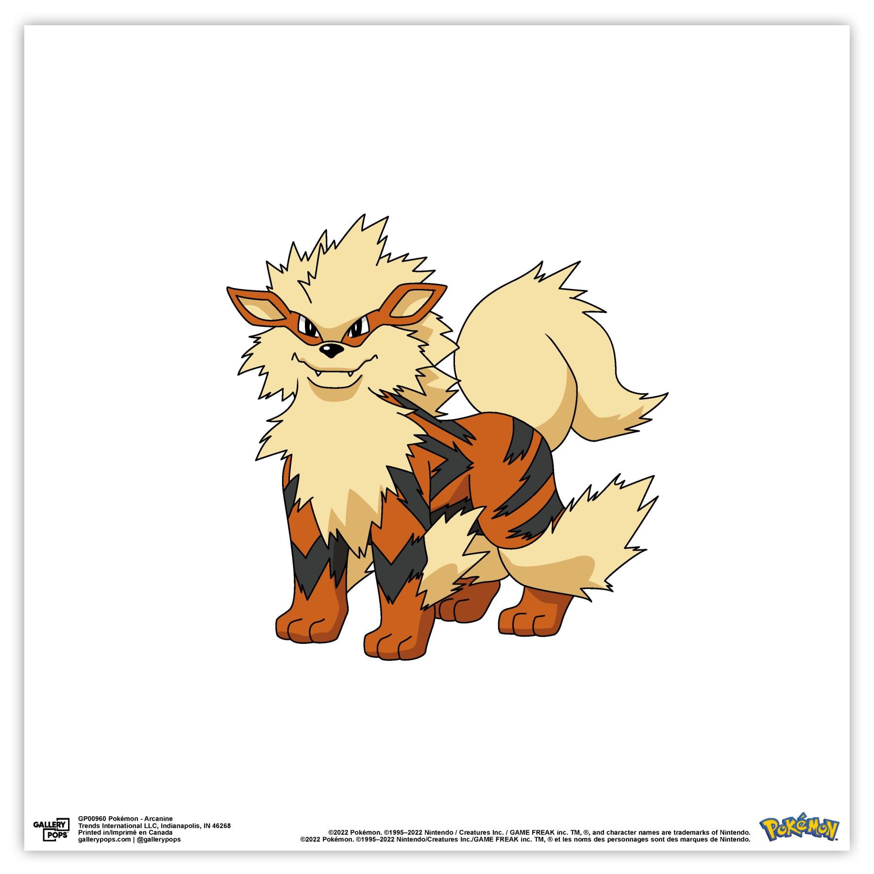 Gallery Pops Pokemon Arcanine Wall Art, White Framed Version