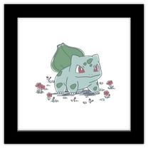 Gallery Pops Pokemon - Daily Sketch Bulbasaur Wall Art, Black Framed Version, 12" x 12"
