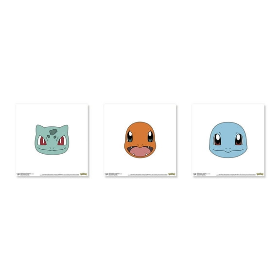 Gallery Pops Pokemon - Faces Wall Art Bundle (3-Pack)