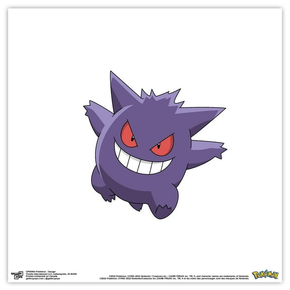 Gallery Pops Pokemon - Gengar Wall Art, Unframed Version, 12" x 12"